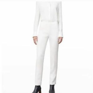 Lafayette 148 Bleeker Cotton Straight Pants 8p